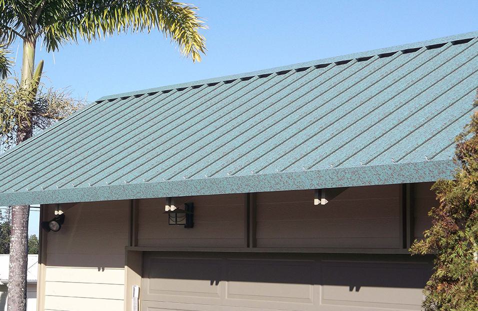 Sage Green Metal Roof