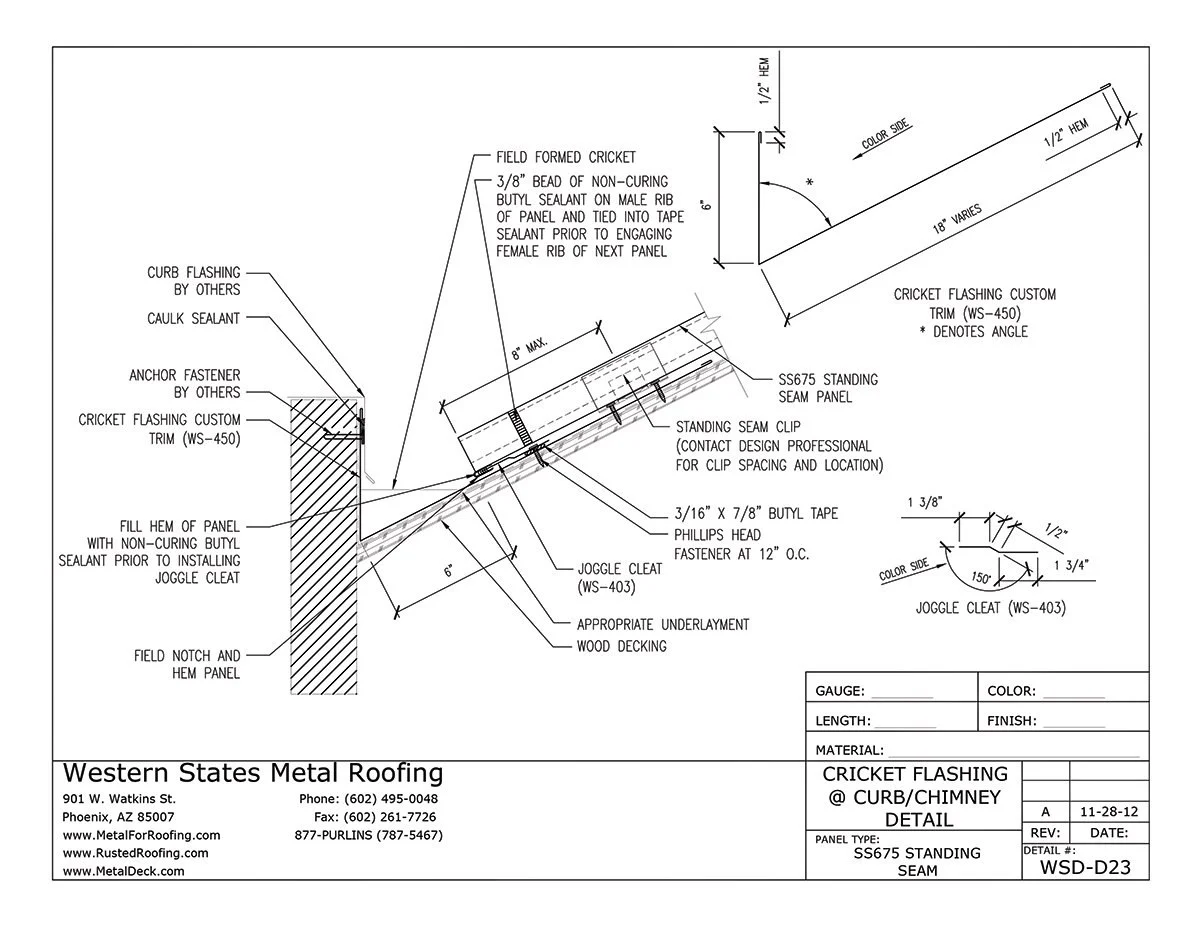 Metal Roof Cricket Detail: Ensuring Proper Drainage