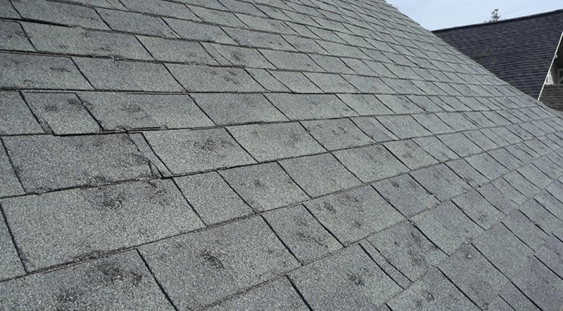 Hail Damage On Roof Shingles