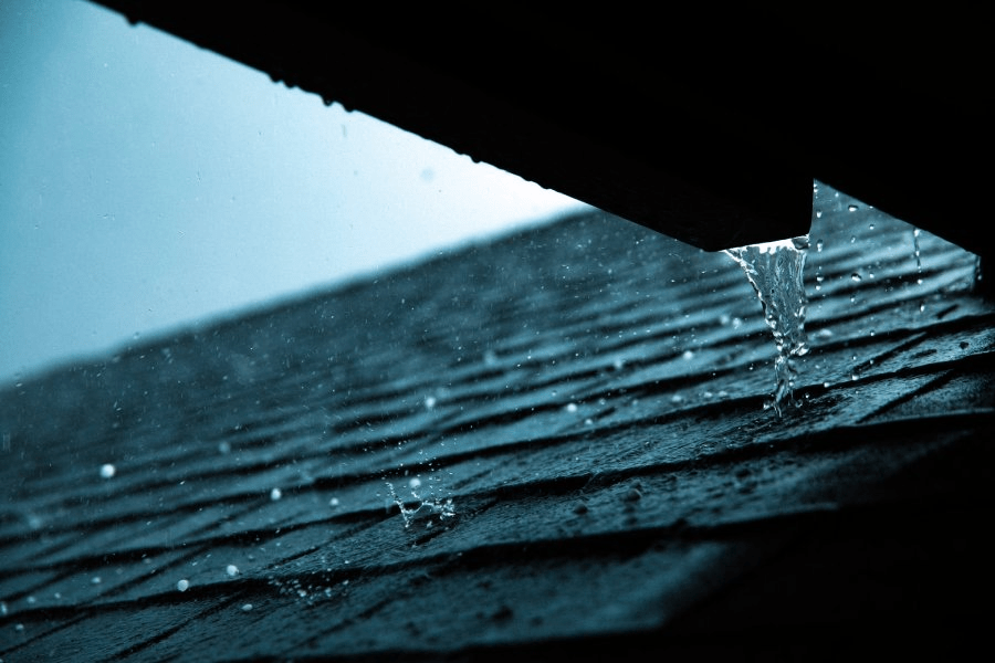 Rain On Roof Before Shingles