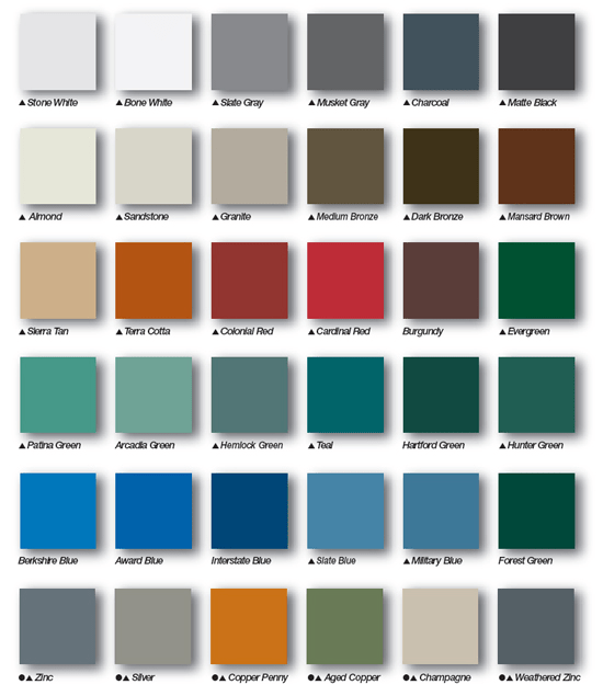 Popular Metal Roof Colors