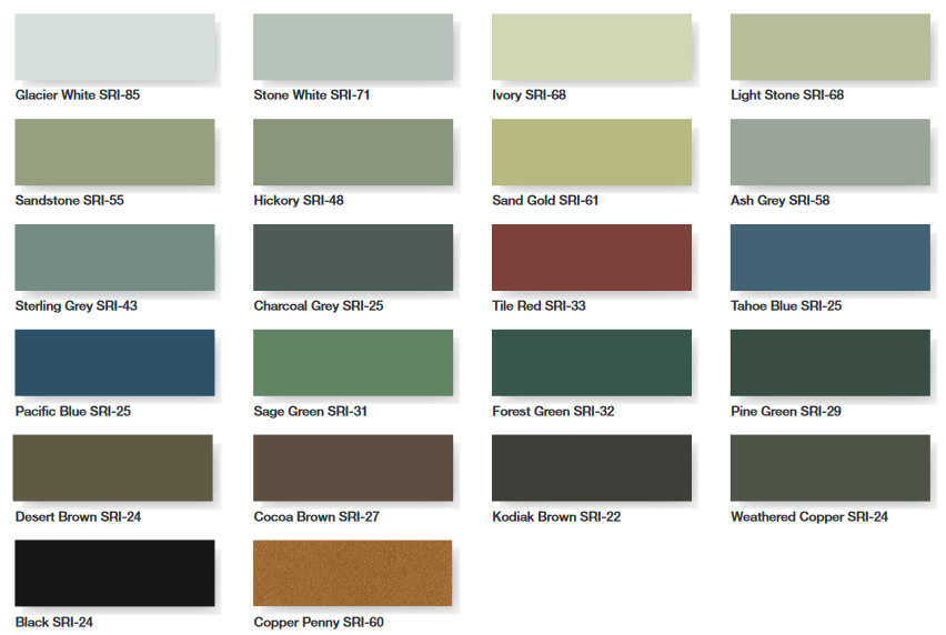 Taylor Metal Roofing Colors