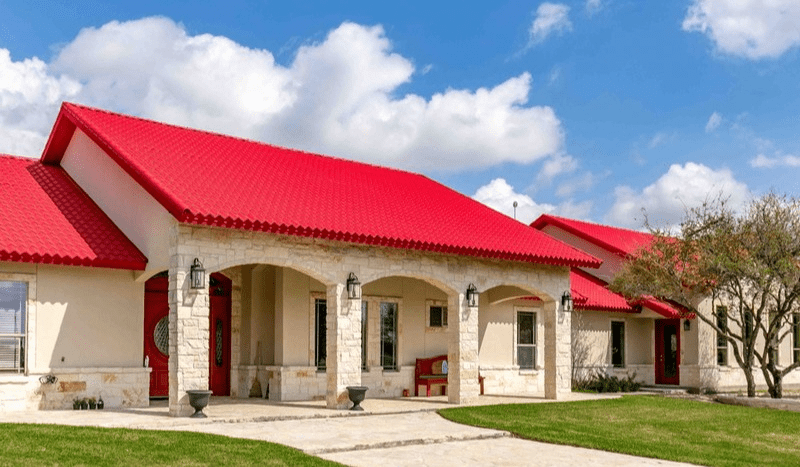 Red Metal Roof House