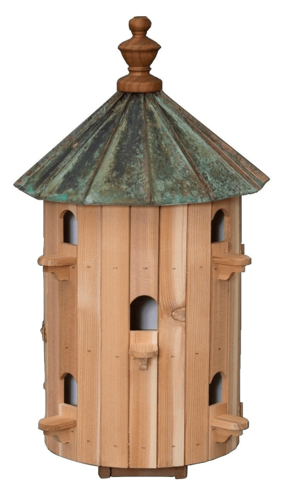 10 Hole Bird House Low Roof Copper Top Xlarge 26