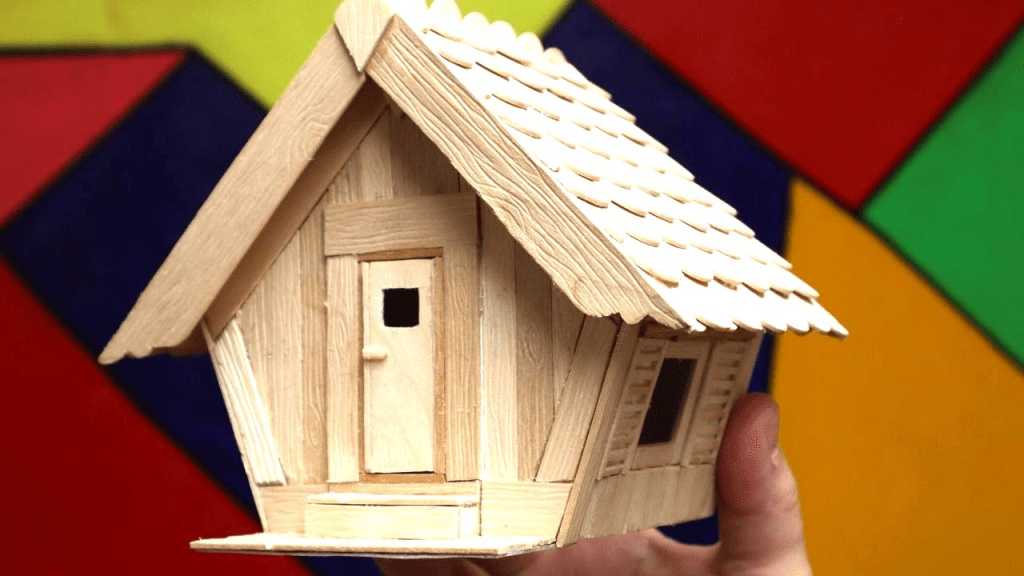 How To Make A Roof On A Popsicle Stick House