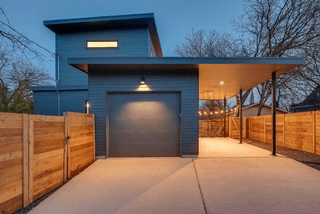 Modern Mid Century House Paint Colors With A Green Roof