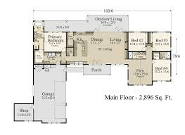 One Large Florida Square Hip Roof Single Floor House Plan