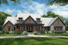 Modern Ranch Style House Design with Single Roof and Front Porch