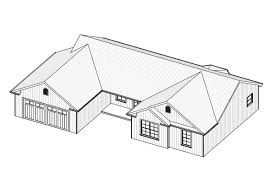 Side Elevation of Gable 7/12 Roof Pitch House Plan