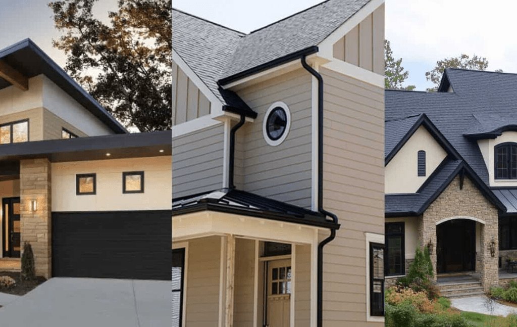 Tan House With Black Accents Should Have What Color Roof