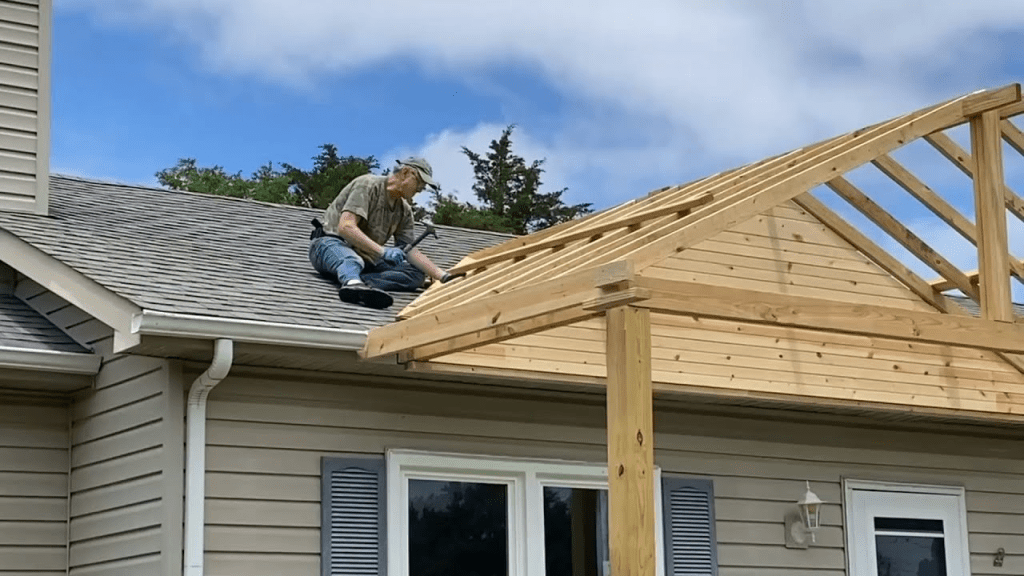 How To Attach A Gable Porch Roof To House