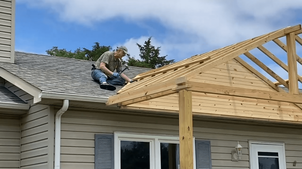 How To Attach A Gable Porch Roof To House Safely and Correctly
