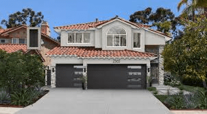 Modern White Stucco House Red Tile Roof Black Trim Ideas