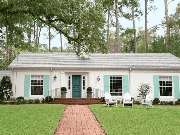 Add Curb Appeal To Long Roof Line Ranch House